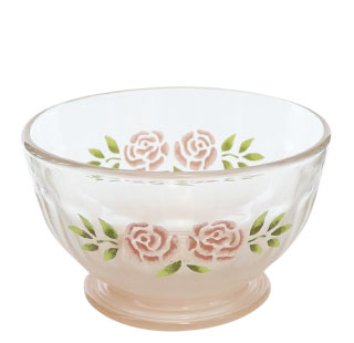 カフェオレボウルL(ステンシルローズ)