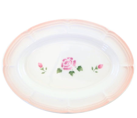 マリアンヌオーバルプレートS　ローズ