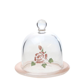 ローズガラスシリーズ　ドームソーサーM