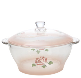 ローズガラスシリーズ　電子レンジ専用ガラスココット