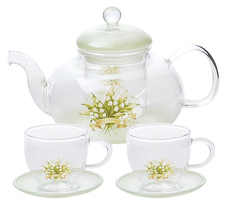 プティ・マニーガラスティーセット(エルブオレンジリボン）