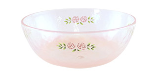 ボウルL　ステンシルローズ