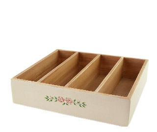 マニーオリジナルファニチャー　カトラリーボックス（ステンシルローズ）