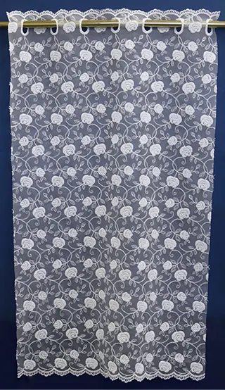 カフェナチュールカーテン　Peバラ　60cm