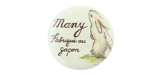 陶器マグネット円形　ウサギ